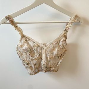 Flower Corset mesh top (Never Worn)